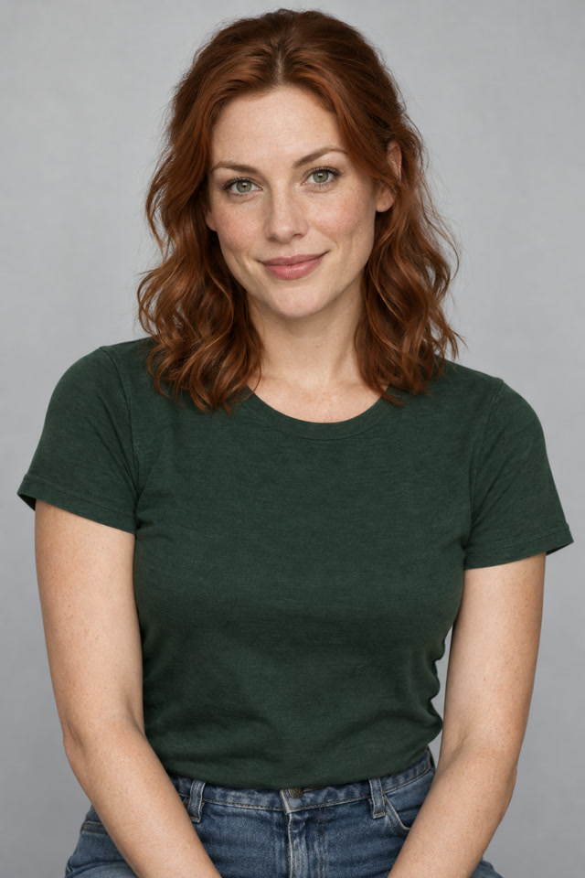 Original AI-generated fictional adult woman used as the input photo